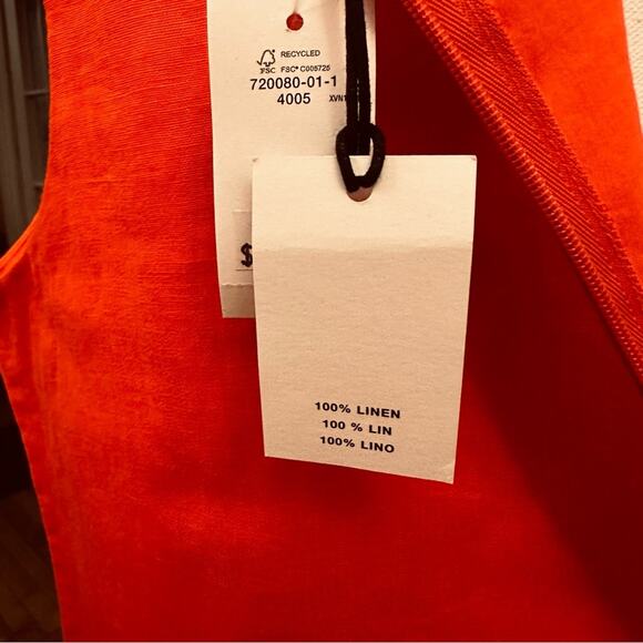 Gap - Hula Red linen Shift Dress, size LP, NWT - Picture 15 of 15